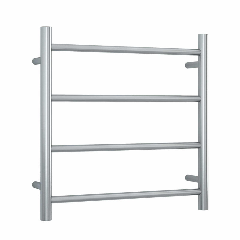 SRB25M Brushed Straight Round Ladder Heated Towel Rail