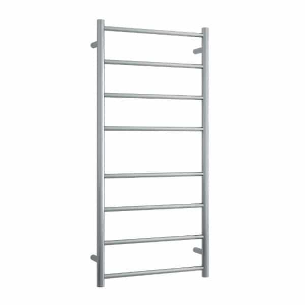SRB27M Brushed Straight Round Ladder Heated Towel Rail