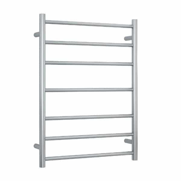 SRB44M Brushed Straight Round Ladder Heated Towel Rail