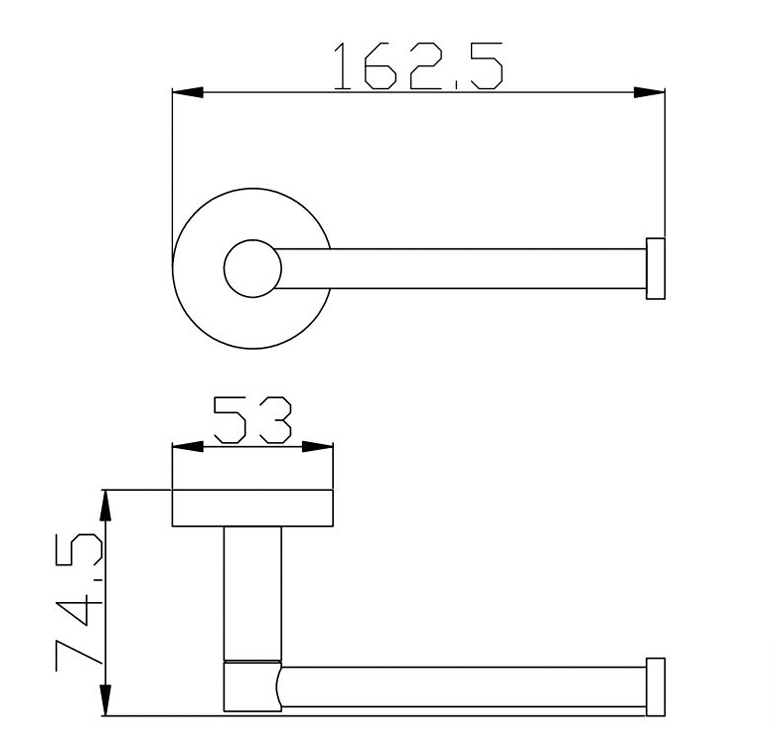 Ovia Chloe PVD Gunmetal Toilet Roll Paper Holder
