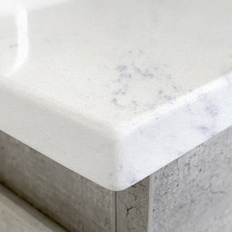 Sarah Bianco Marble Undermount 1200 Amato Satin White Vanity on Kick