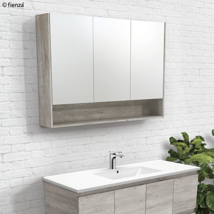 Fienza 900 Mirror Cabinet with Display Shelf, Industrial