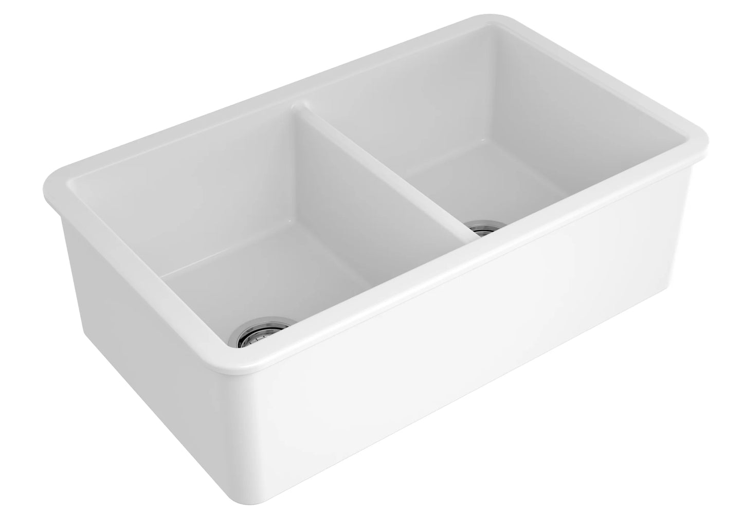 Ovia 813x483x254mm Undermount Fine Fireclay Butler Sink Double Bowl Farmhouse Kitchen Sink