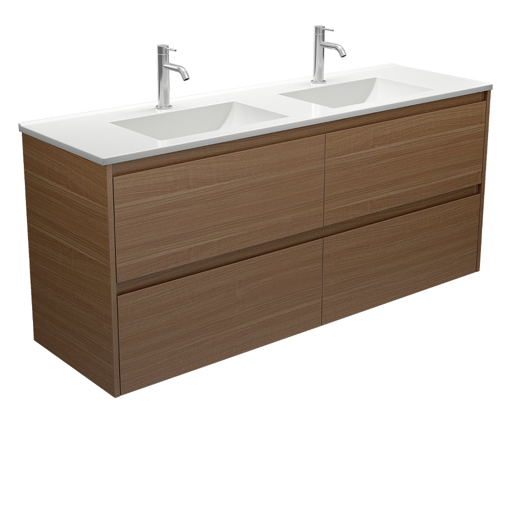 Fienza Amato 1500mm Wall-Hung Vanity Walnut