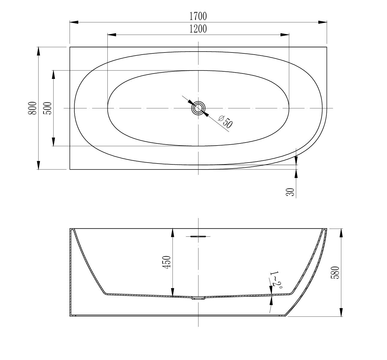 Ovia Vienna 1700mm Left Hand Corner Bath Tub Gloss White