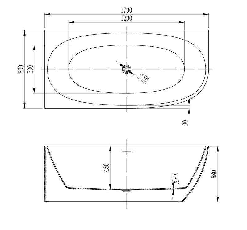 Ovia Vienna 1700mm Left Hand Corner Bath Tub Gloss White