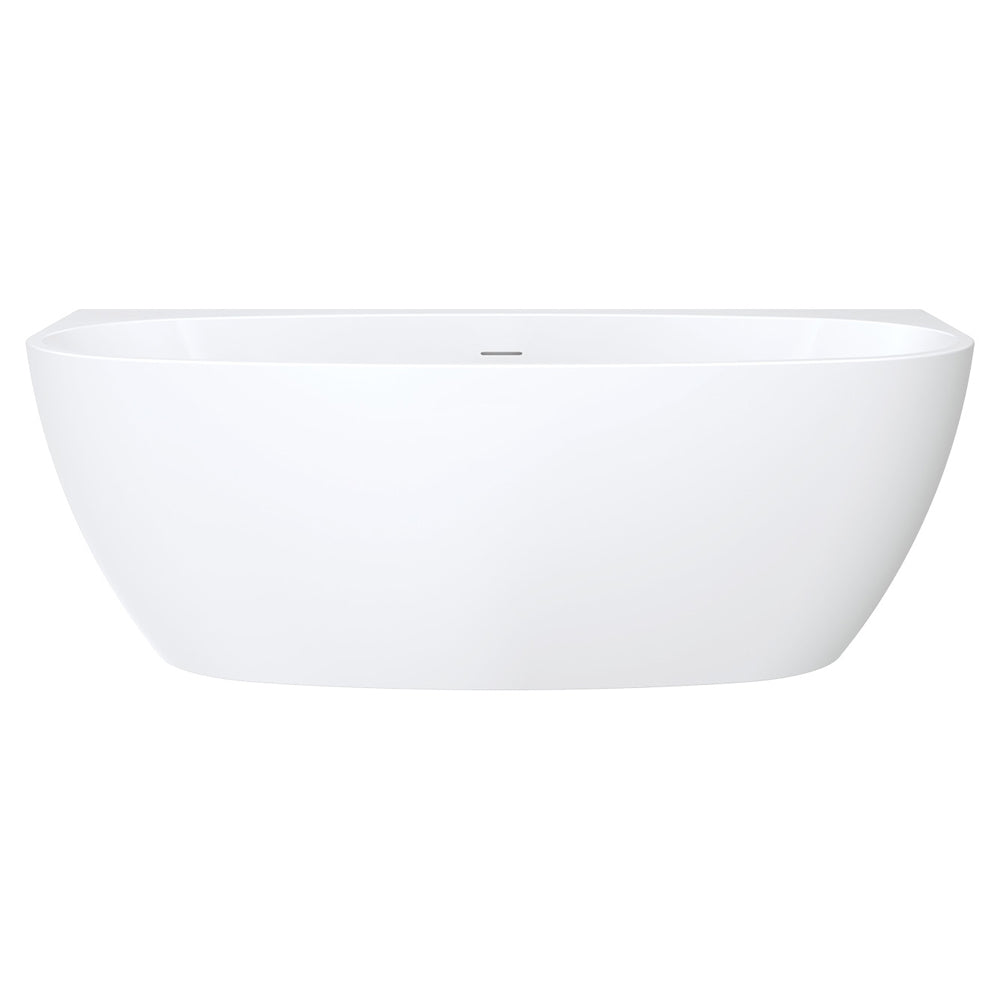 Ovia 1700mm Back to Wall Vienna Bath Tub Gloss White