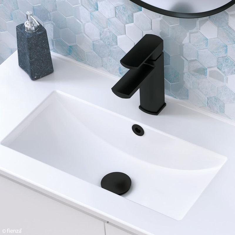 Fienza Universal Pop-Up Pull-Out Basin Waste - Matte Black