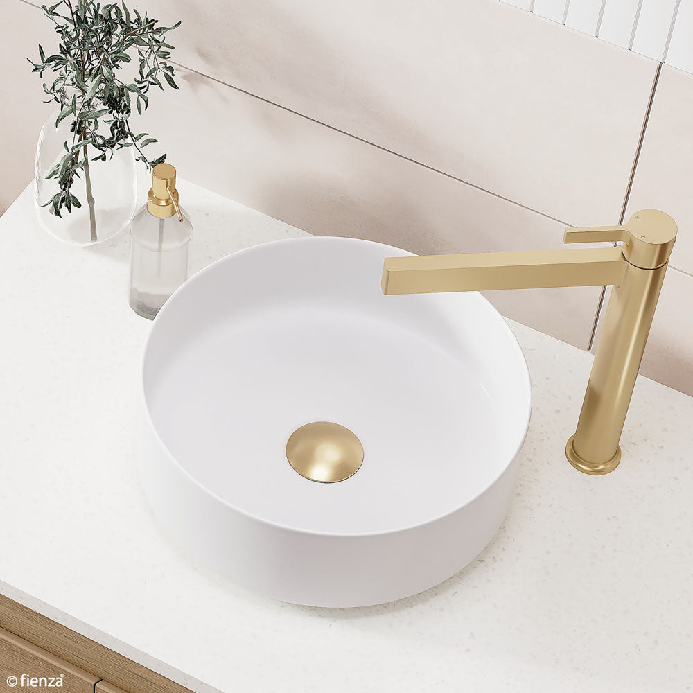 Fienza Universal Pop-Up Pull-Out Basin Waste - Urban Brass/ Brushed Gold