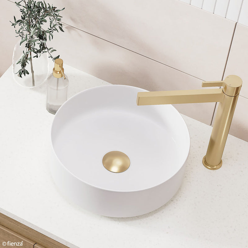 Fienza Universal Pop-Up Pull-Out Basin Waste - Urban Brass/ Brushed Gold