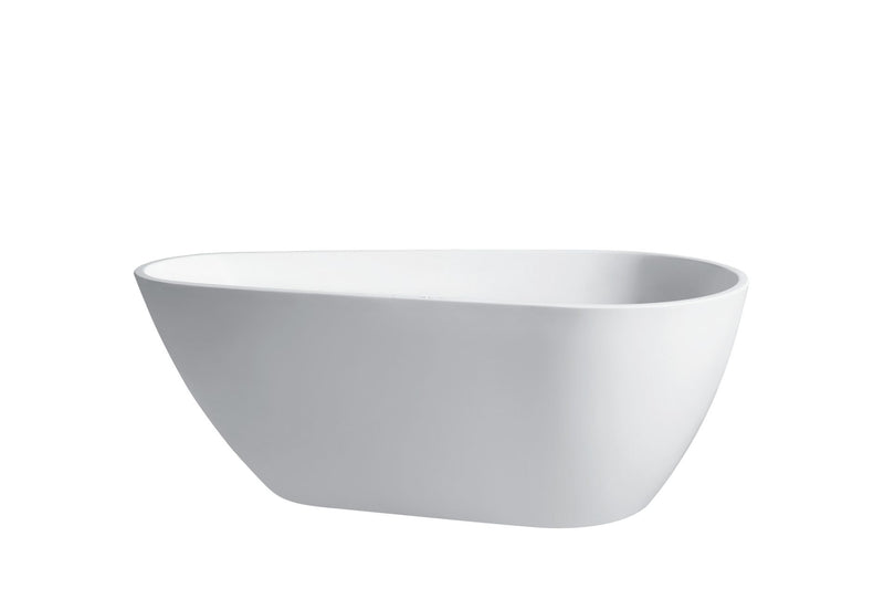 1700mm Waterdrop Freestanding Bath Tub Gloss White No Overflow