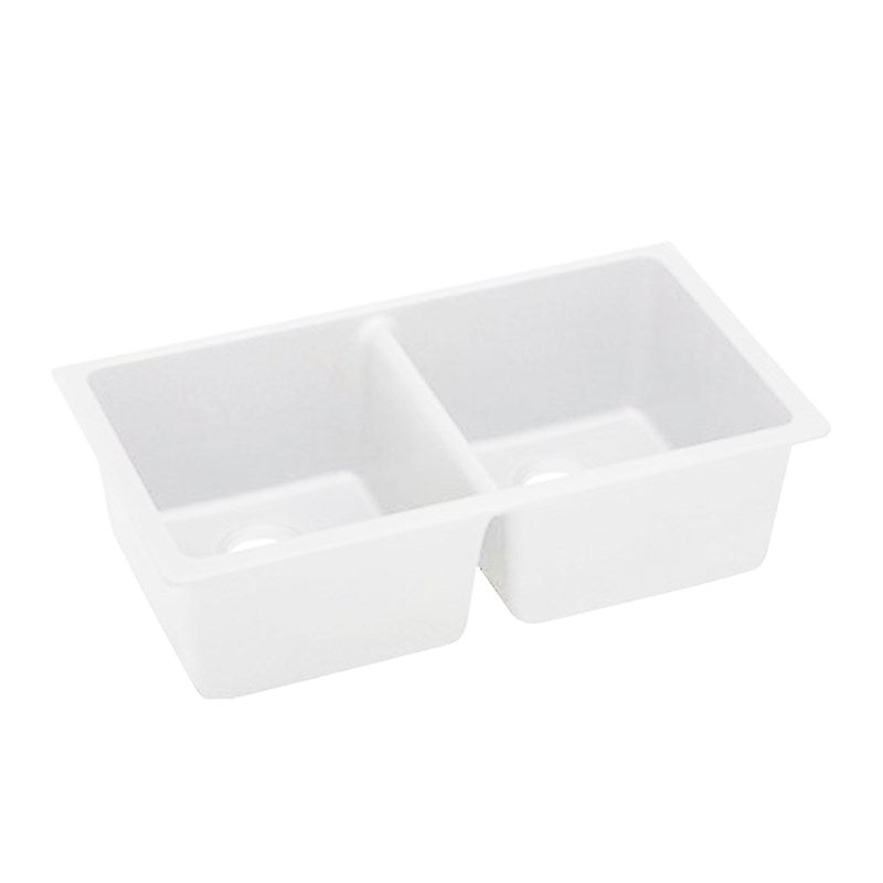 838x476x241mm White Kitchen Sink Granite Stone Under Mount Double Bowls