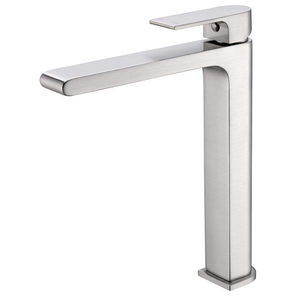Nero Bianca Tall Basin Mixer Brushed Nickel