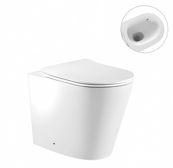 Zumi Zero Extra High Wall Faced Whirlpool In-Wall Toilet Suite
