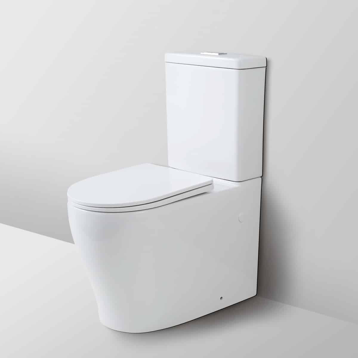 Zeus Toilet Suite Rimless Tornado Quiet Flush Gloss White