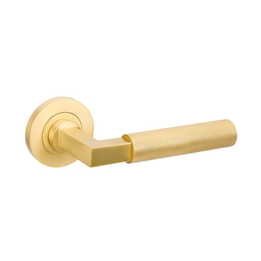 Zanda Zurich Door Handle Lever Set Brushed Brass