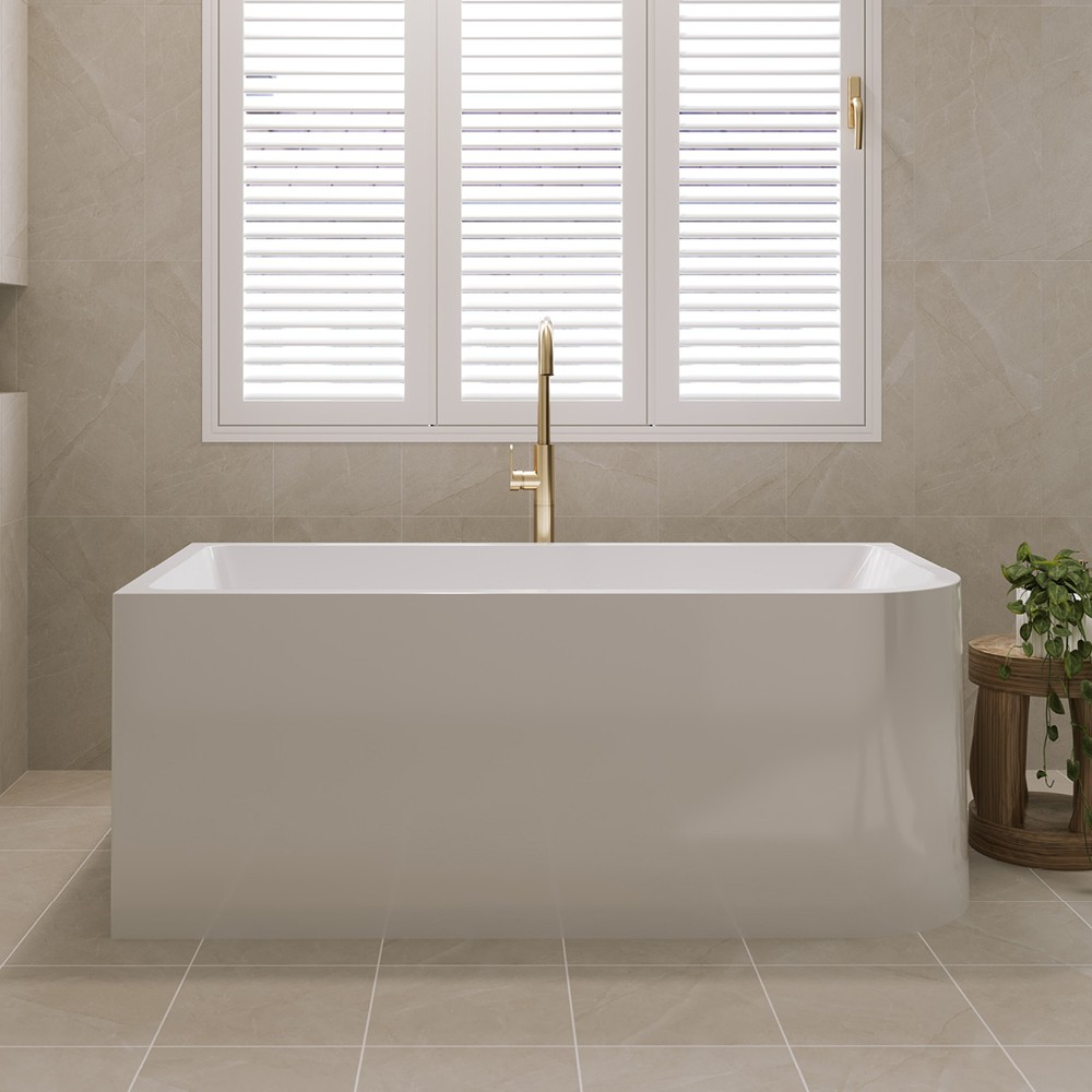 Ovia Zurich 1500mm Gloss White Left-Hand Multi-fit, Corner Bath/ Back-to-Wall Bath/ Freestanding Bath