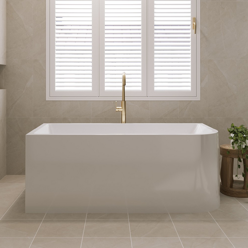 Ovia Zurich 1500mm Gloss White Left-Hand Multi-fit, Corner Bath/ Back-to-Wall Bath/ Freestanding Bath