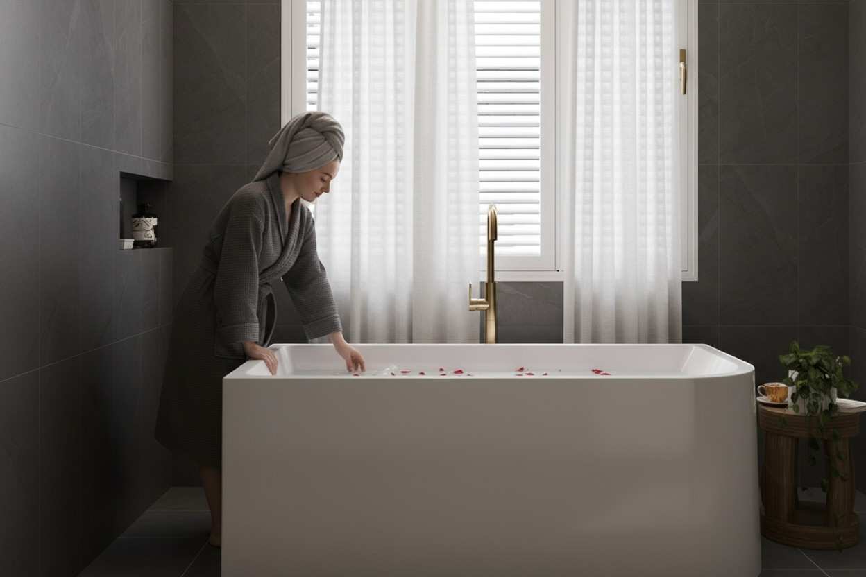 Ovia Zurich 1500mm Gloss White Left-Hand Multi-fit, Corner Bath/ Back-to-Wall Bath/ Freestanding Bath