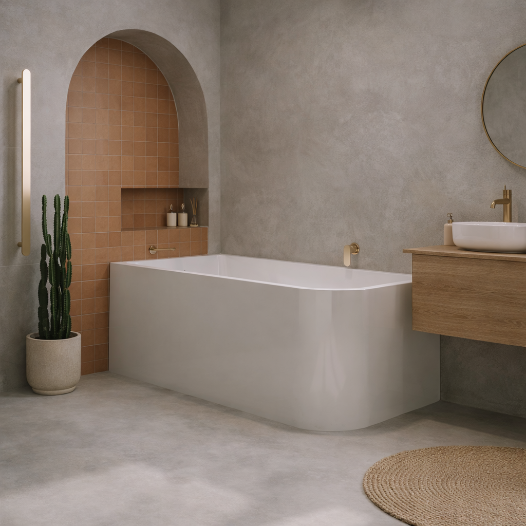 Ovia Zurich 1500mm Gloss White Left-Hand Multi-fit, Corner Bath/ Back-to-Wall Bath/ Freestanding Bath