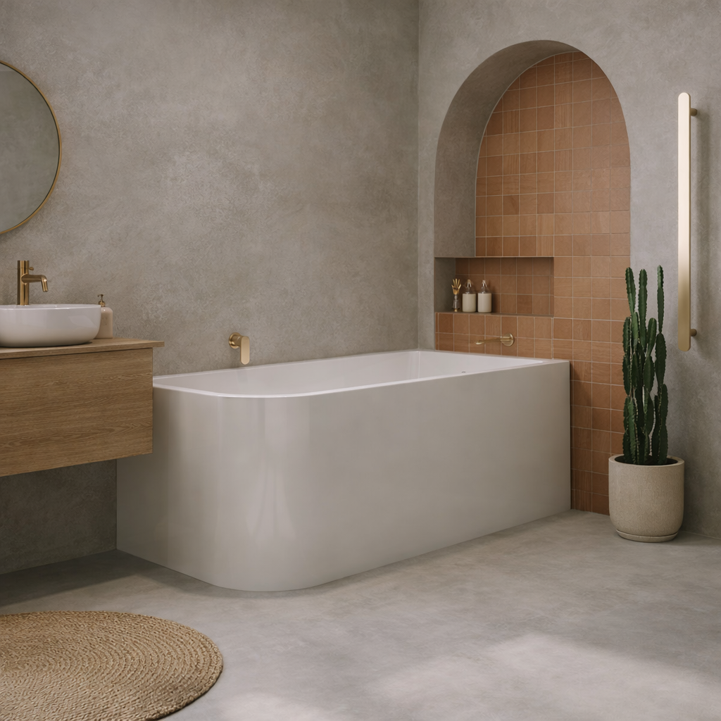 Ovia Zurich 1500mm Gloss White Right-Hand Multi-fit, Corner Bath/ Back-to-Wall Bath/ Freestanding Bath