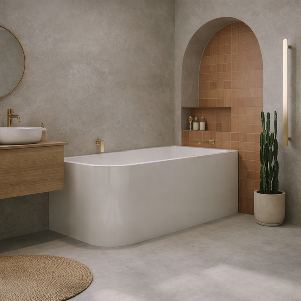 Ovia Zurich 1500mm Gloss White Right-Hand Multi-fit, Corner Bath/ Back-to-Wall Bath/ Freestanding Bath