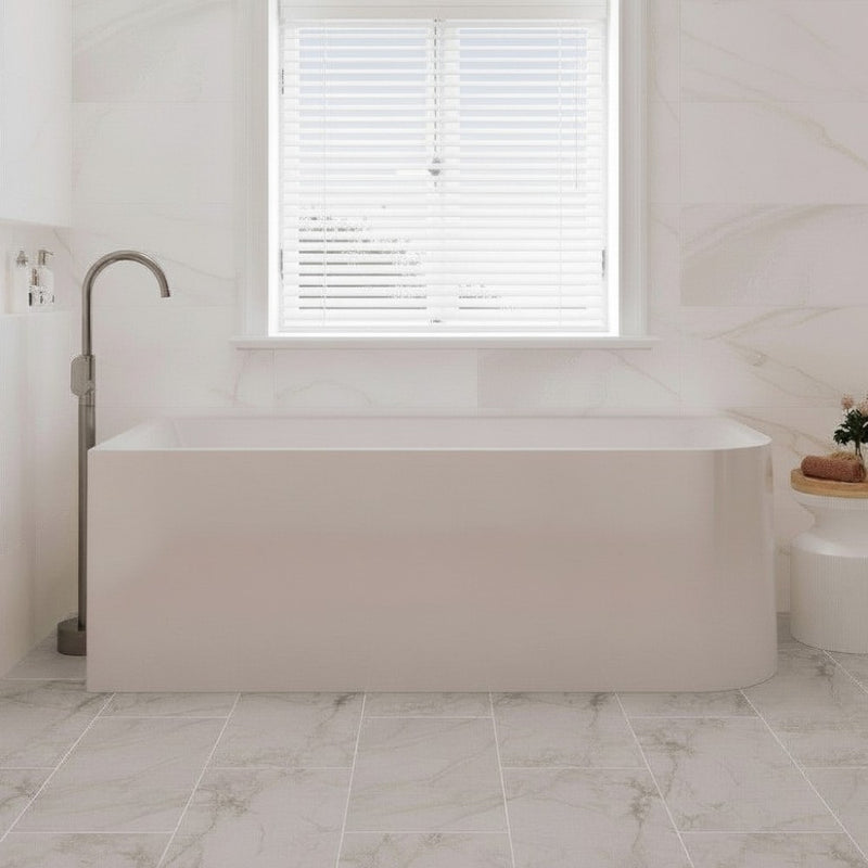 Ovia Zurich 1700mm Gloss White Left-Hand Multi-fit, Corner Bath/ Back-to-Wall Bath/ Freestanding Bath