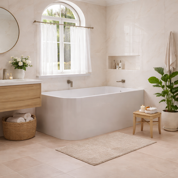 Ovia Zurich 1700mm Gloss White Multi Fit Right-Hand Multi-fit, Corner Bath/ Back-to-Wall Bath/ Freestanding Bath