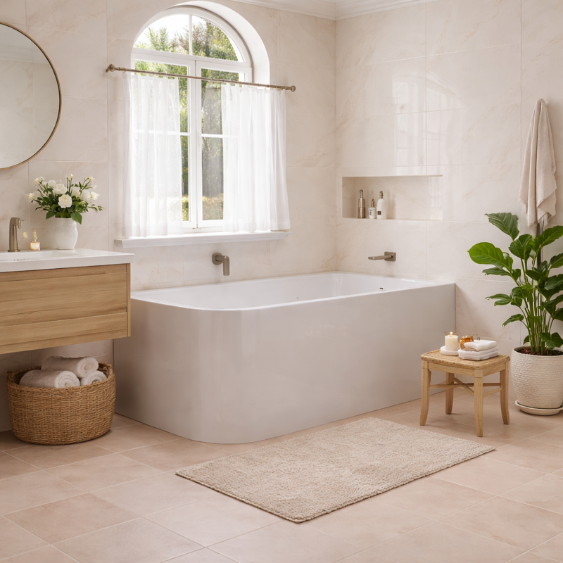 Ovia Zurich 1700mm Gloss White Multi Fit Right-Hand Multi-fit, Corner Bath/ Back-to-Wall Bath/ Freestanding Bath