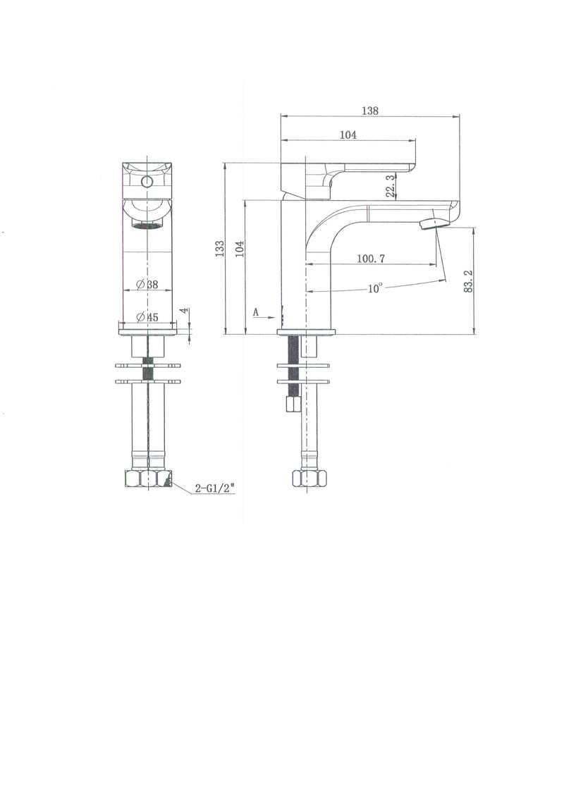 Modern National Bondi Round Basin Mixer Brushed Nickel
