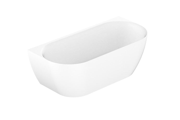 ADP Glacier Back to Wall Bath - 1500mm Gloss White