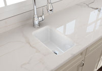 Ovia Mini Bar Undermount Inset Fine Fireclay Butler Sink Single Bowl Farmhouse Kitchen Sink