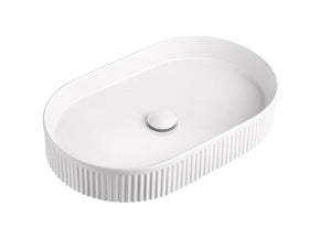 ADP Pill Fluted Matte White Above Counter Basin