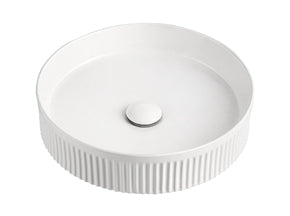 ADP Round Fluted Gloss White Above Counter Basin