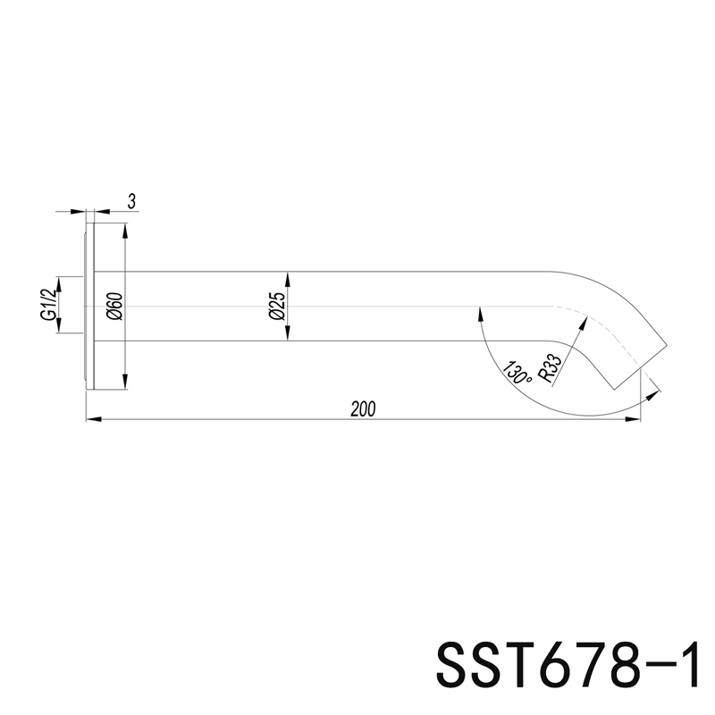 Linkware Elle 316 Wall Spout Gun Metal