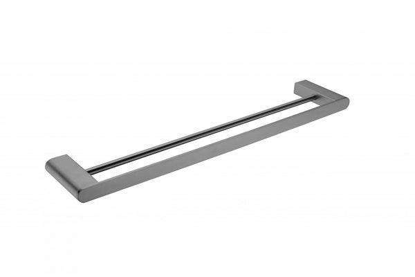 Nero Bianca Double Towel Rail 600mm Gun Metal Grey