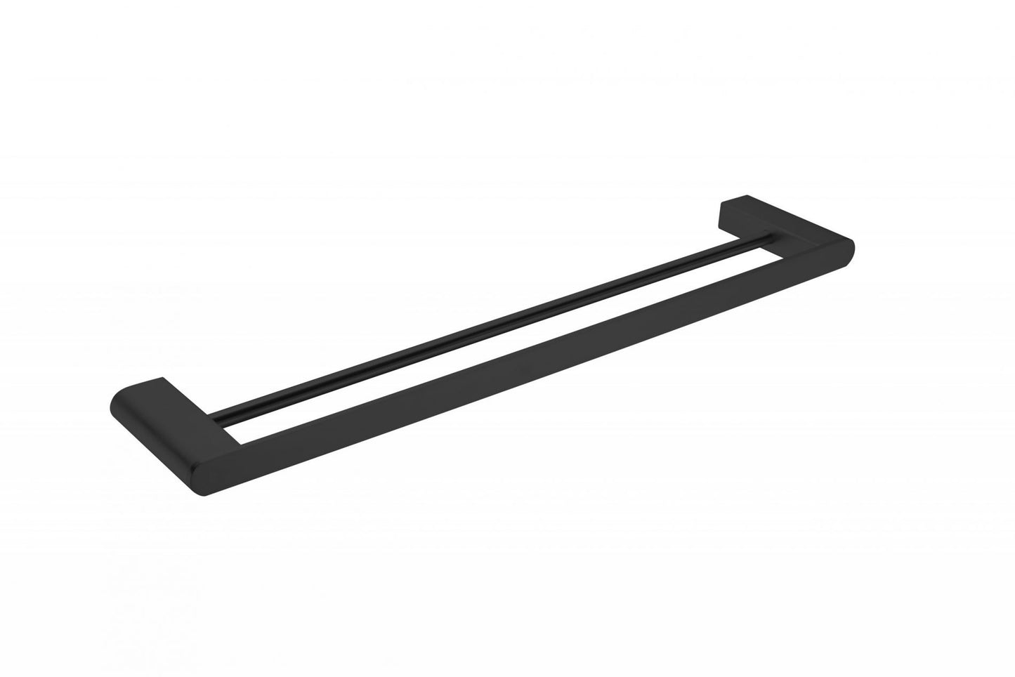 Nero Bianca Double Towel Rail 600mm Matte Black
