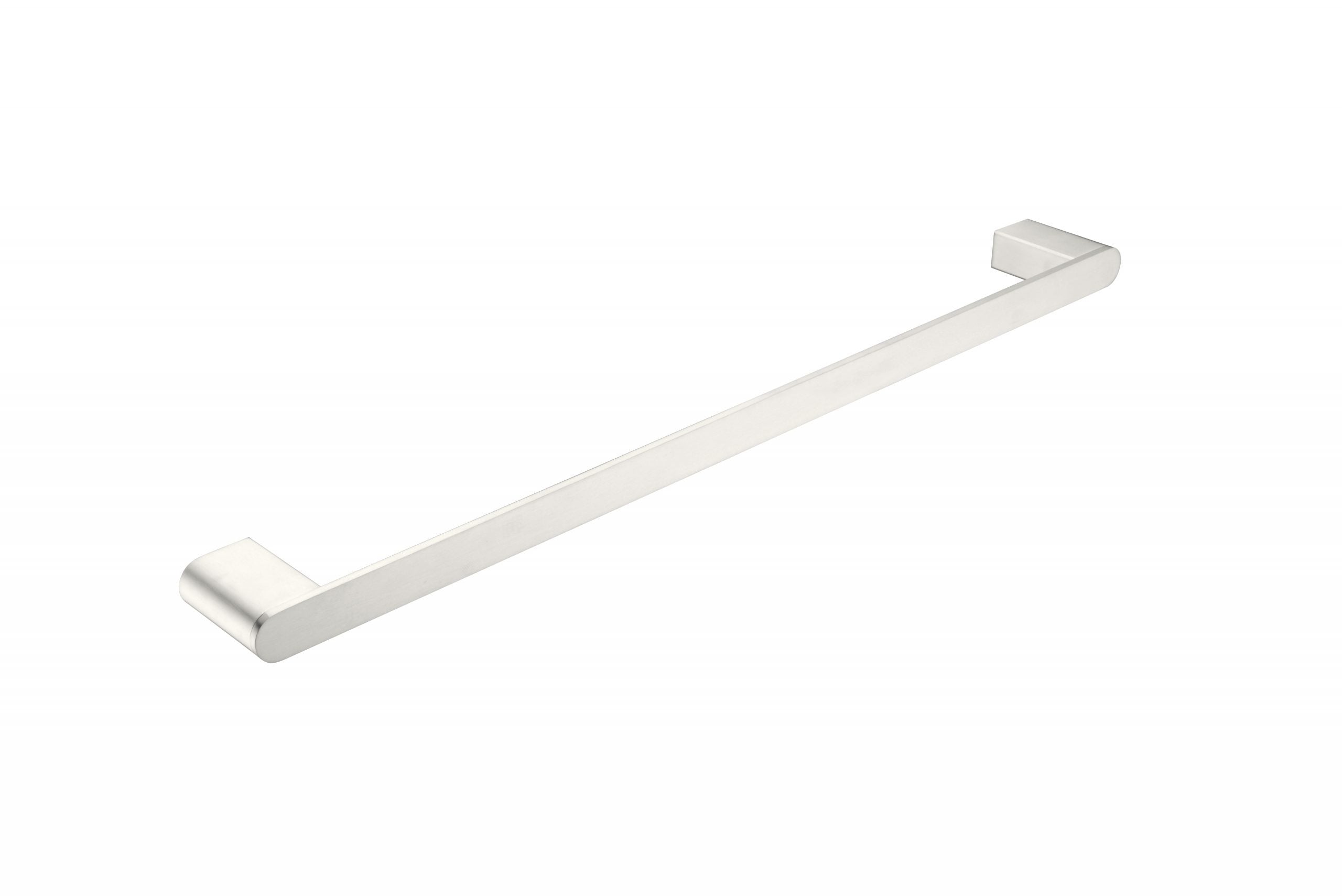 Nero Bianca Single Towel Rail 600mm Brushed Nickel