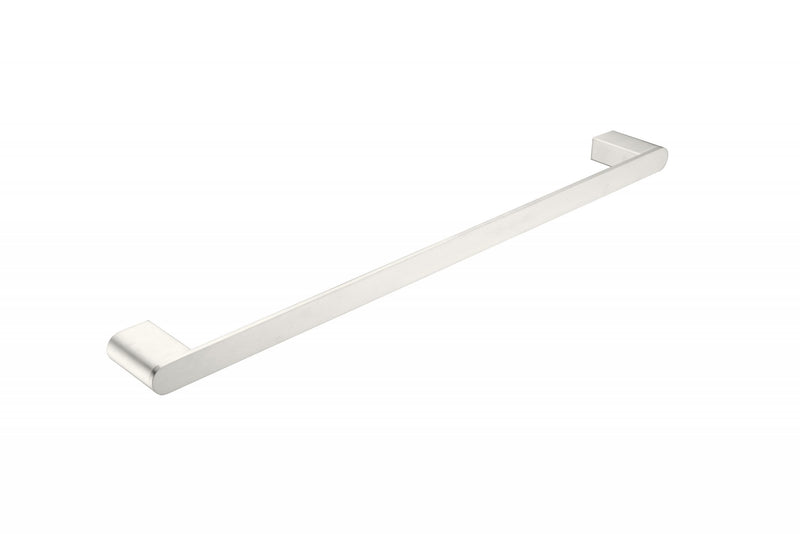 Nero Bianca Single Towel Rail 600mm Brushed Nickel