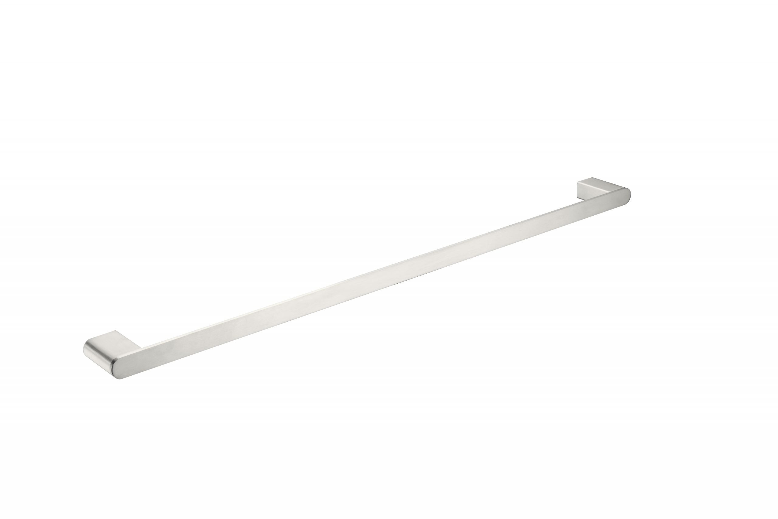 Nero Bianca Single Towel Rail 800mm Brushed Nickel