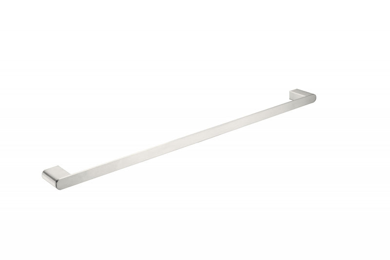 Nero Bianca Single Towel Rail 800mm Brushed Nickel
