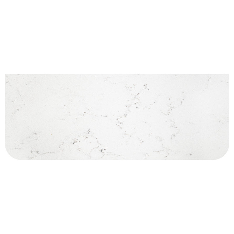 Fienza Bianco Marble Silica Free Stone Vanity Benchtop, Curved Full Depth