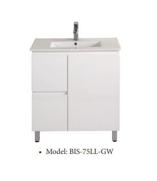 BIANCA SLIM 75cm Floor Standing Vanity Cabinet
