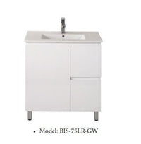 Mercio Bianca 75cm Slim Floor Standing Vanity Cabinet