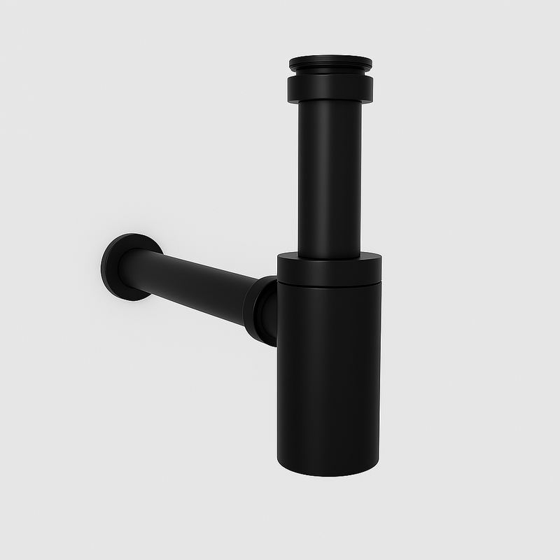 Ovia Round Bottle Trap Matte Black
