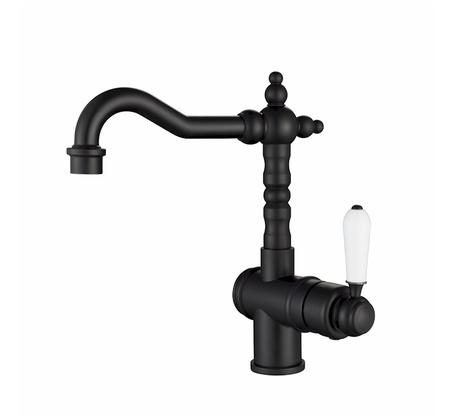 Modern National Bordeaux High Rise Basin Mixer Matte Black