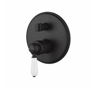 Modern National Bordeaux Shower Diverter Mixer - Matte Black