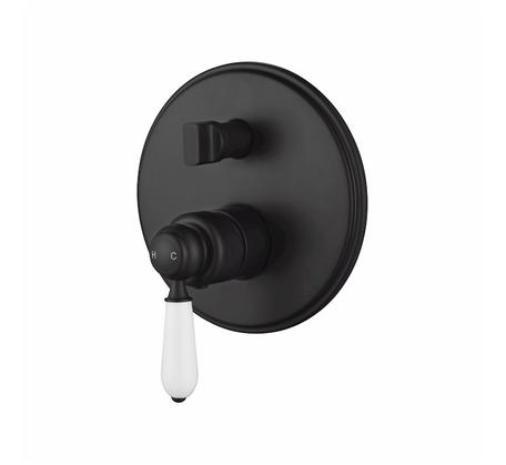 Modern National Bordeaux Shower Diverter Mixer Matte Black