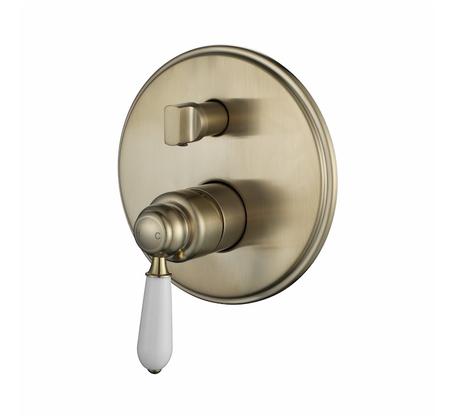 Modern National Bordeaux Shower Diverter Mixer Brushed Bronze