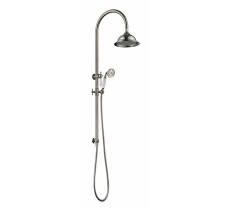 Modern National Bordeaux Twin Shower System Warm Brushed Nickel